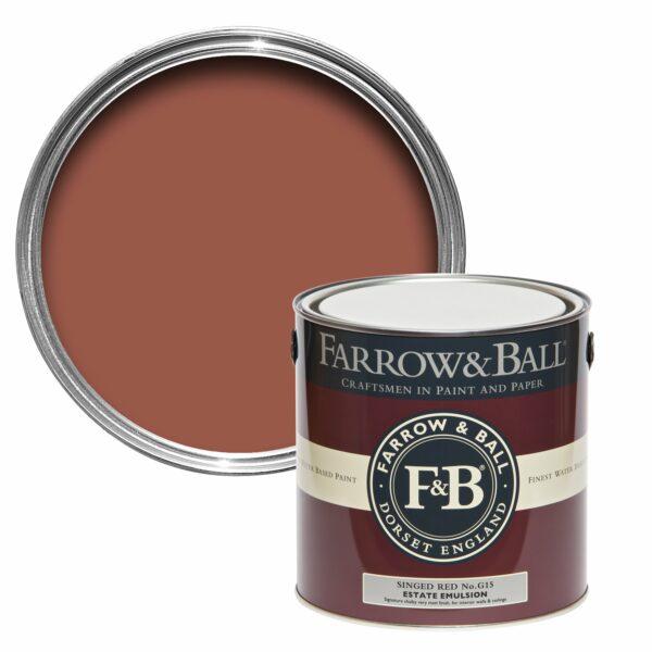 peinture farrow and ball singed red rouge rouille